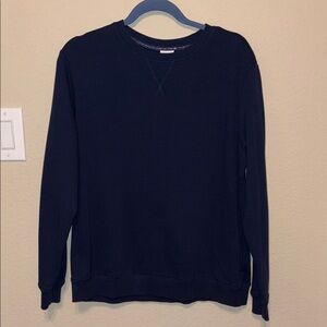 Ladies Navy Crew Neck Sweatshirt